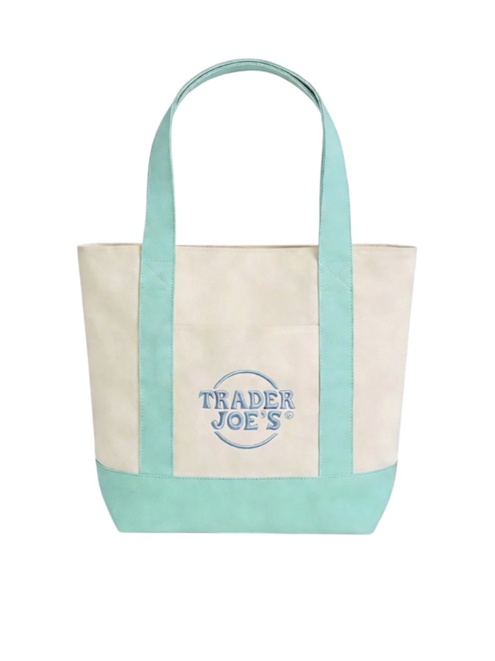 🔥Limited Edition!🔥 Trader Joe’s Pastel Green Canvas Mini Tote Bag 2026 NWT!